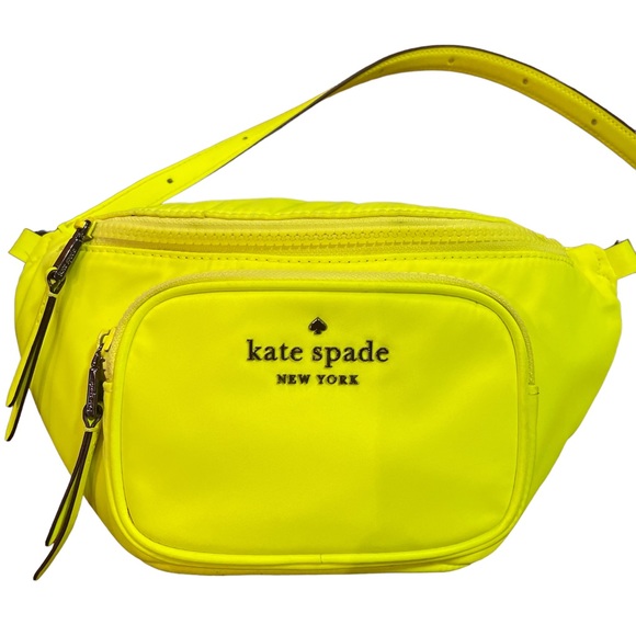 kate spade Handbags - KATE SPADE NWOT NEW YORK DORIEN RADIANT YELLOW LEATHER STRAP CROSS BODY BELT BAG
